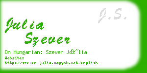 julia szever business card